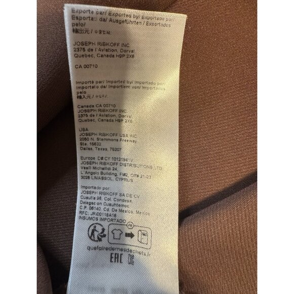 Joseph Ribkoff Top 2 XS Brown Tiered Cowl Neck Long Sleeve $185 - Picture 11 of 13